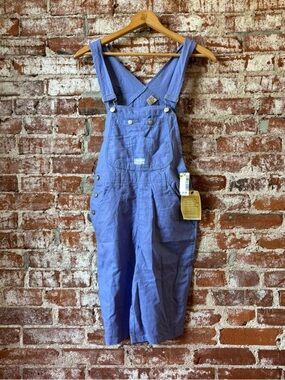 Women's High-Waist Overalls Shorts in Lavender Blue